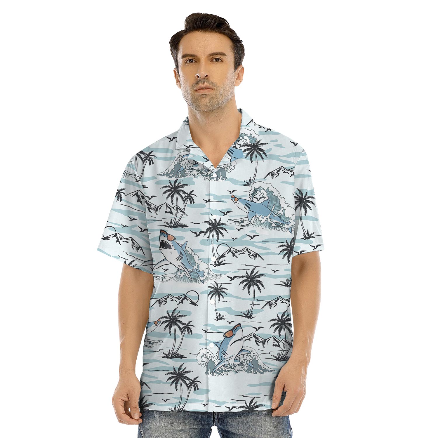 Funny Shark Matching Hawaiian Outfits For Family