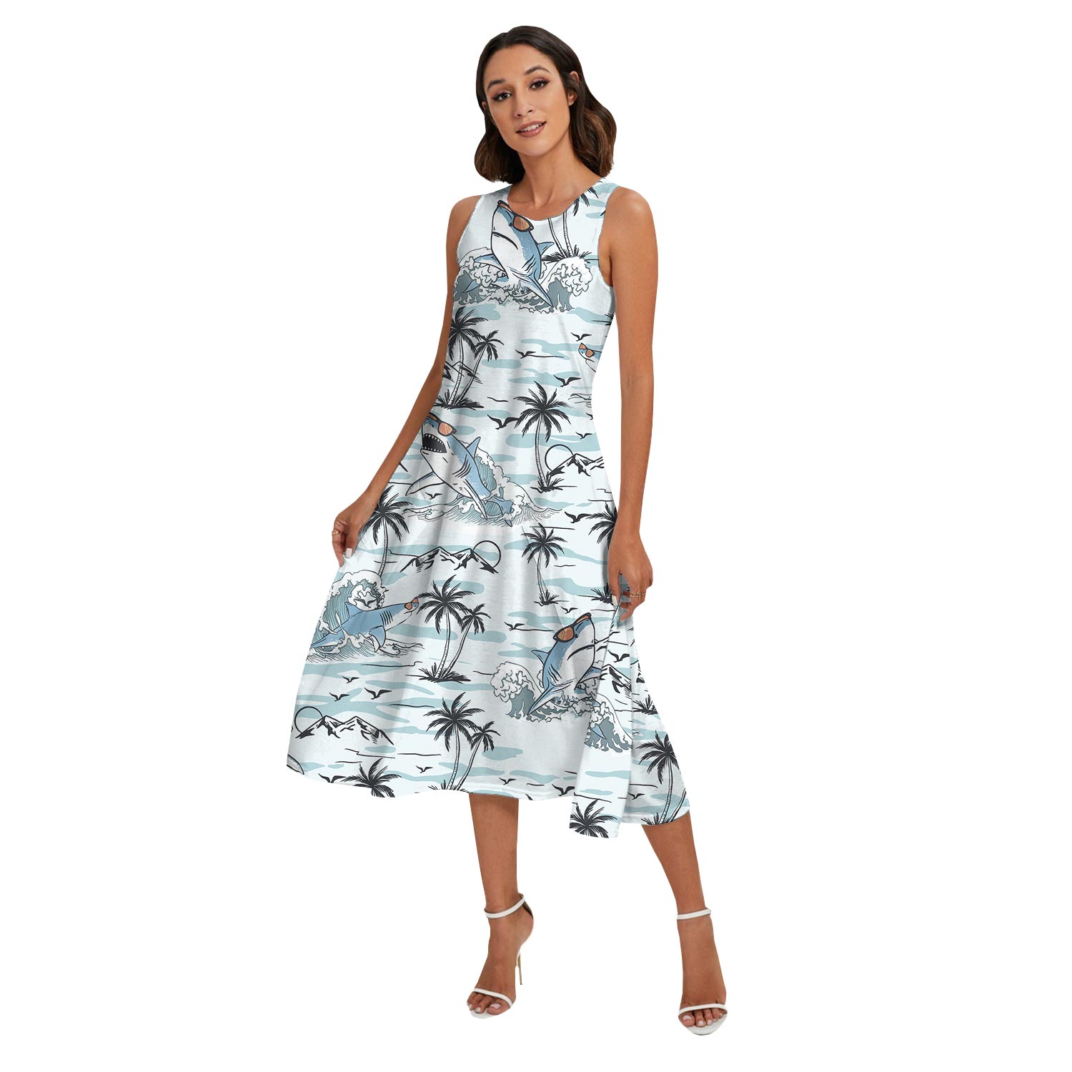Funny Shark Matching Hawaiian Outfits For Family