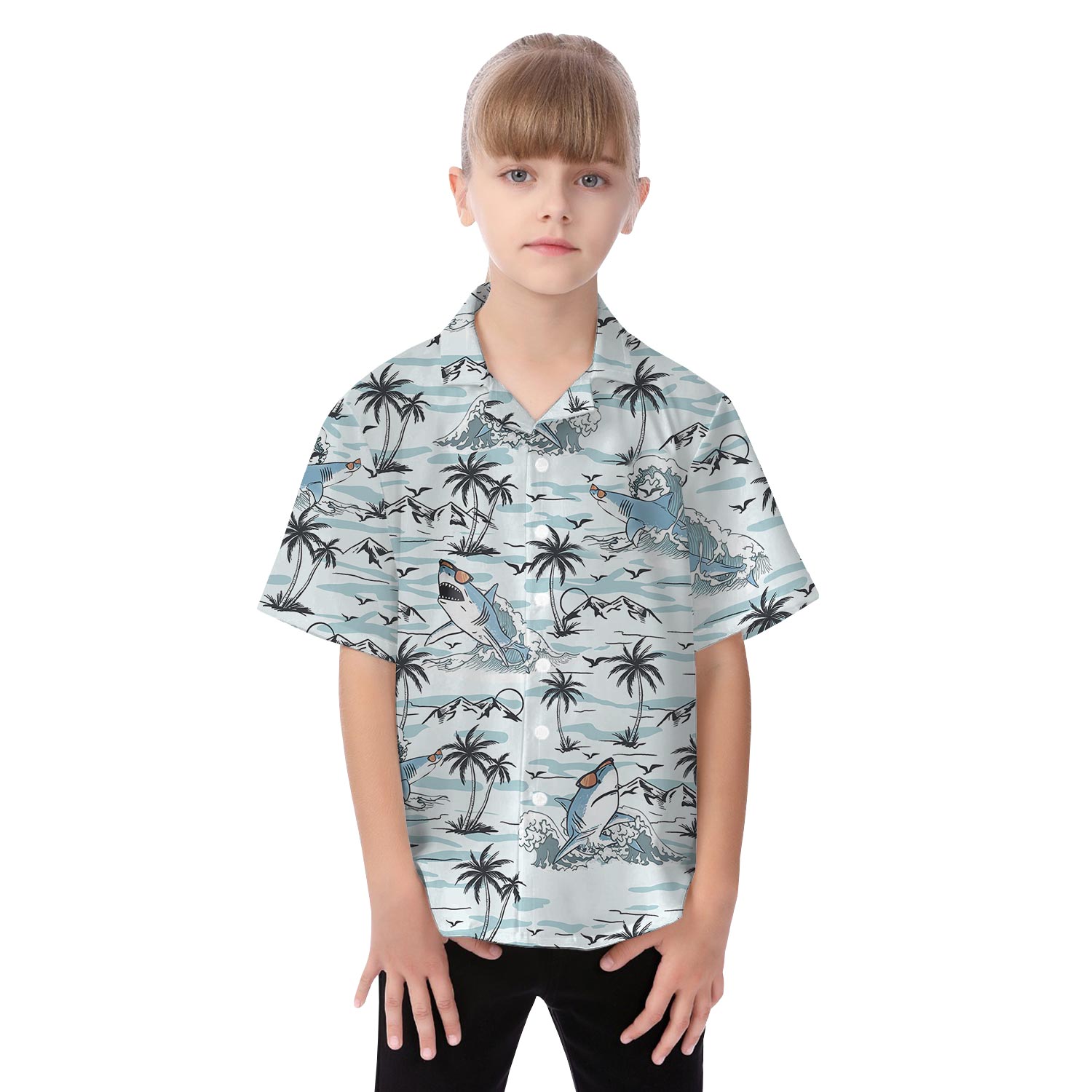 Funny Shark Matching Hawaiian Outfits For Family