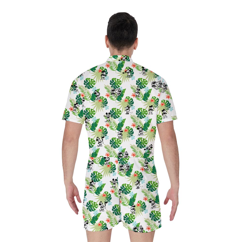Tropical Mickey Mouse Male Romper Steamboat Willie