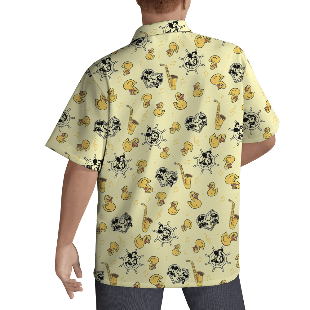 Steamboat Willie Mickey Rubber Duck Hawaiian Shirt