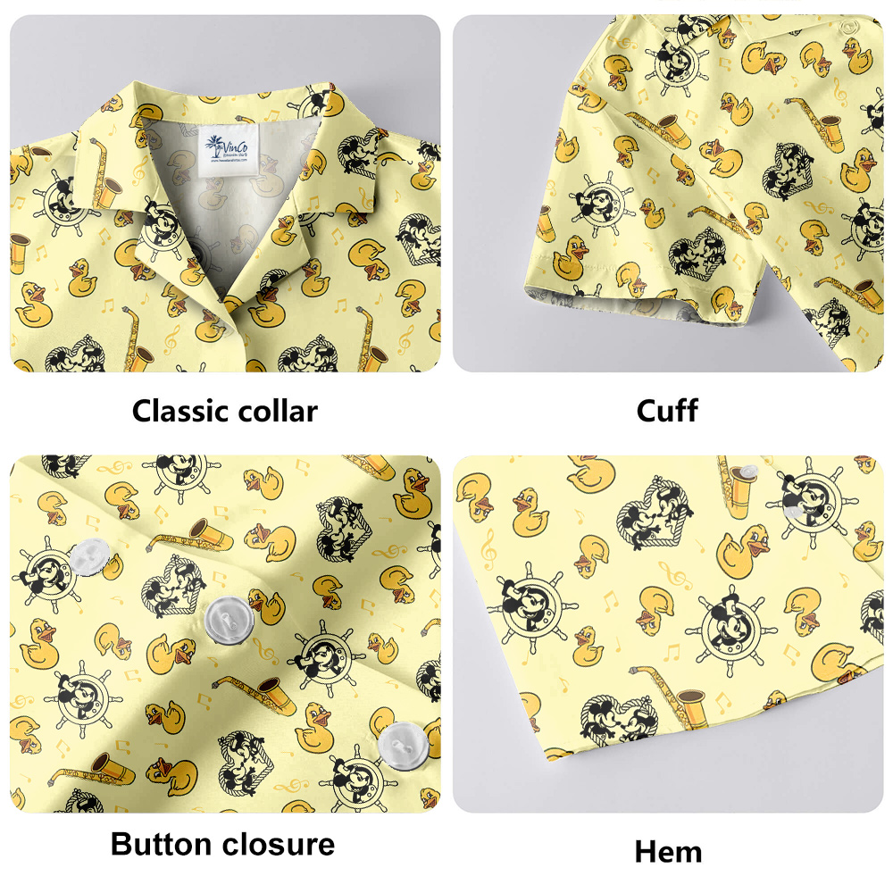 Steamboat Willie Mickey Rubber Duck Hawaiian Shirt