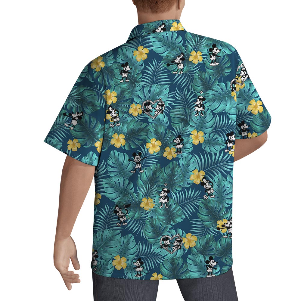 Steamboat Willie Mickey Mouse Tropical Men Shirt