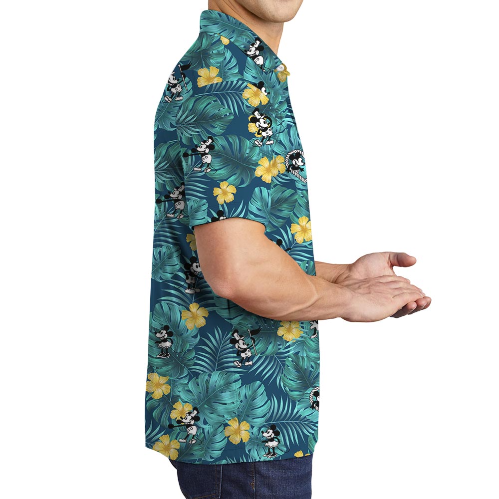 Mickey Mouse Steamboat Willie Men's Tropical Polo Shirt
