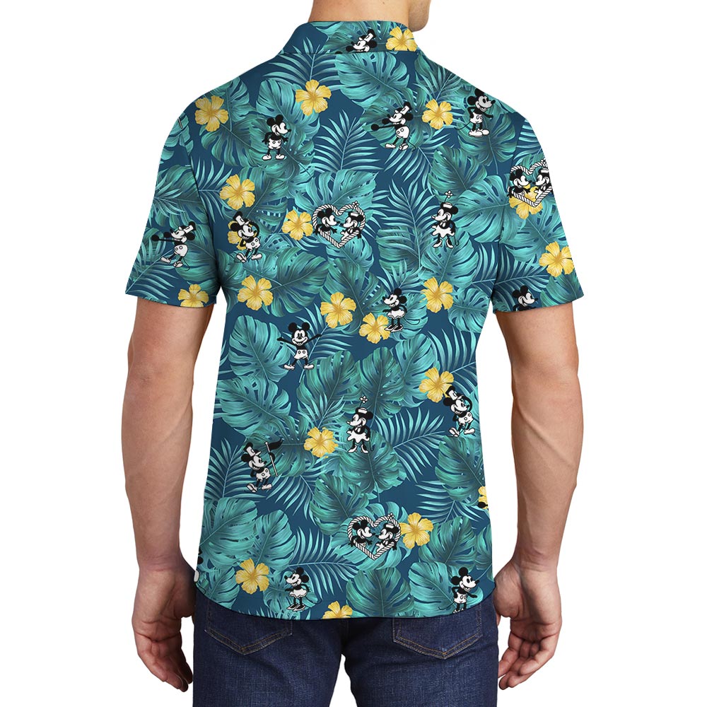 Mickey Mouse Steamboat Willie Men's Tropical Polo Shirt