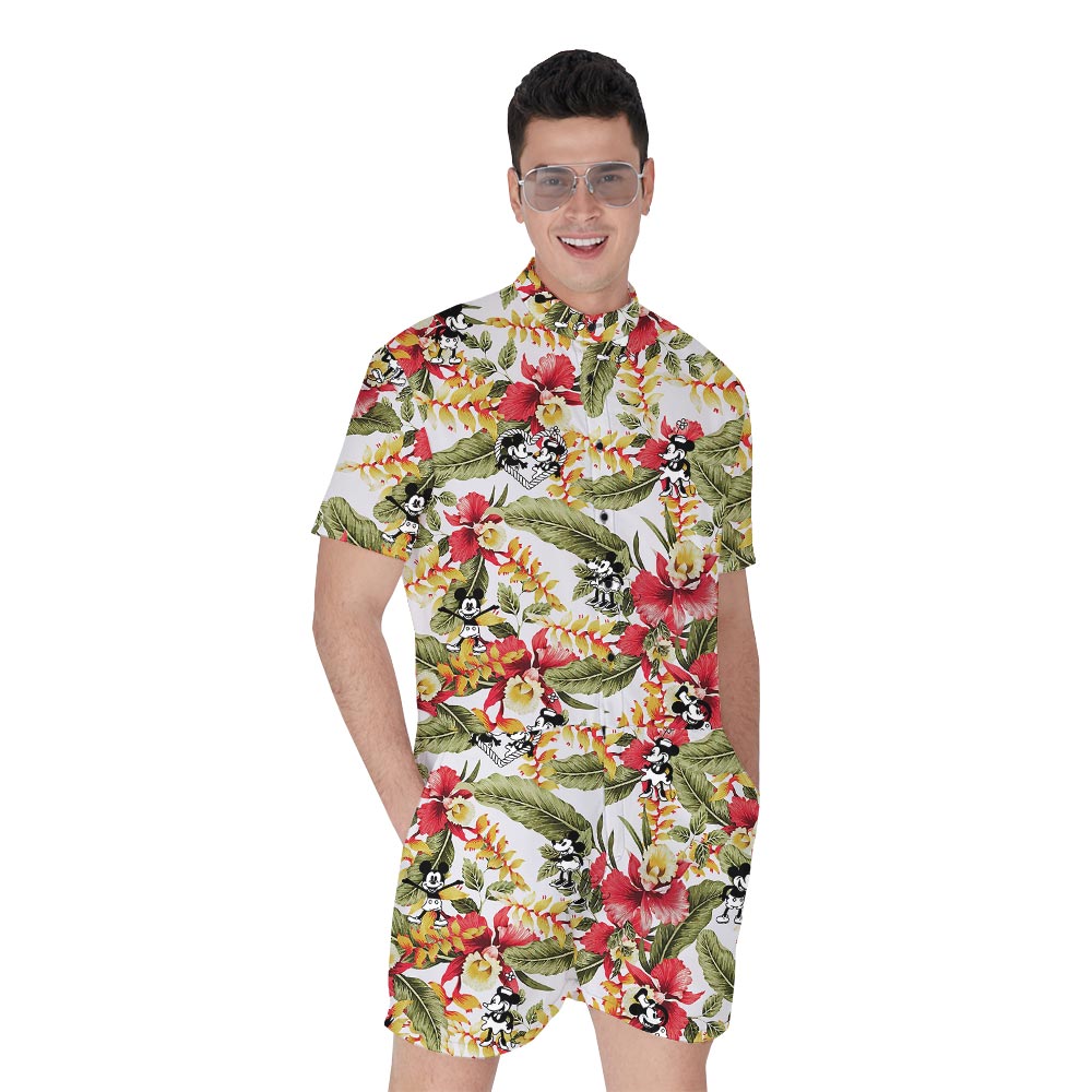 Steamboat Willie Mickey Mouse Tropical Male Romper - variant image 1