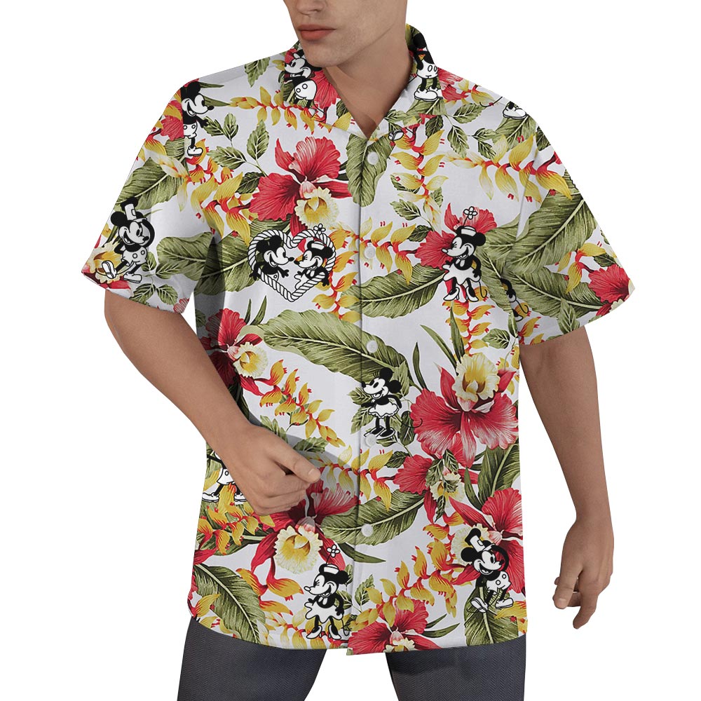 Tropical Men's Shirt With Mickey Mouse Steamboat Willie - variant image 1