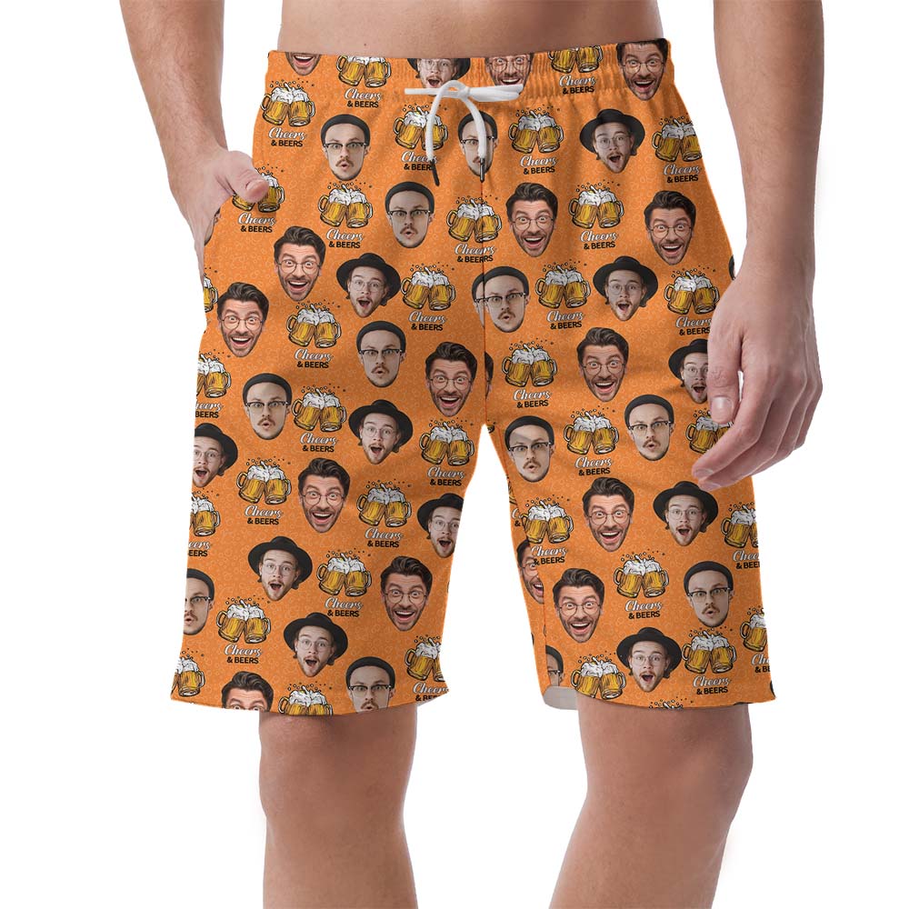 Beer Party Custom Men's Hawaiian Shorts With 2 Faces - variant image 1