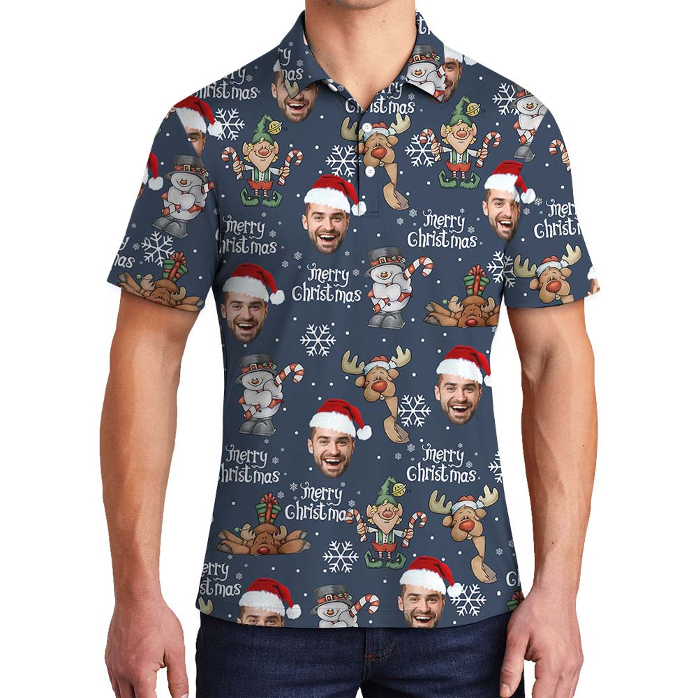 Personalized Reindeer Aloha Men's Polo - variant image 1