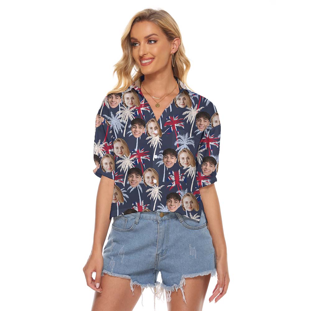 Custom Women's Hawaiian Shirt With Multiple Faces - variant image 1