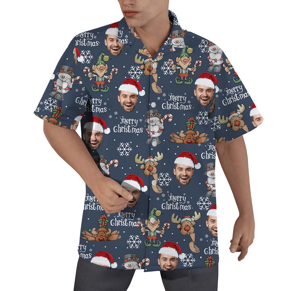 Christmas Reindeer Custom Hawaiian Shirt For Men - variant image 1