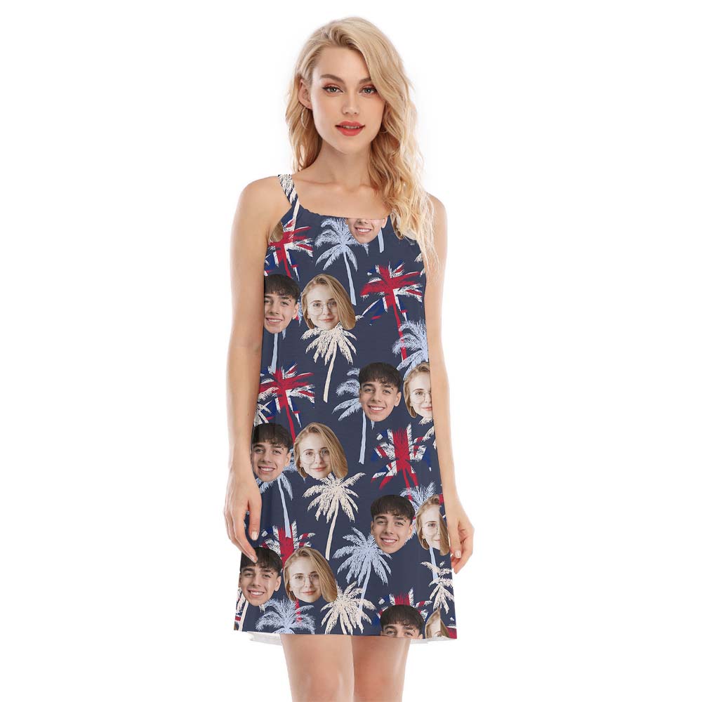 Palm Tree Beach Women's Cami Dress With 2 Faces - variant image 1