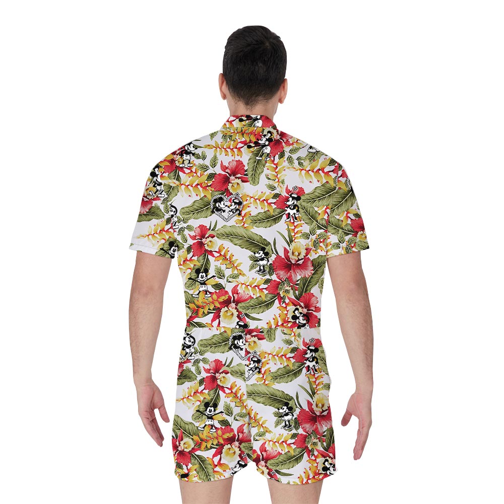Steamboat Willie Mickey Mouse Tropical Male Romper