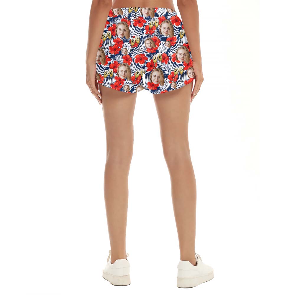 Custom Birthday And Age Women Beach Shorts