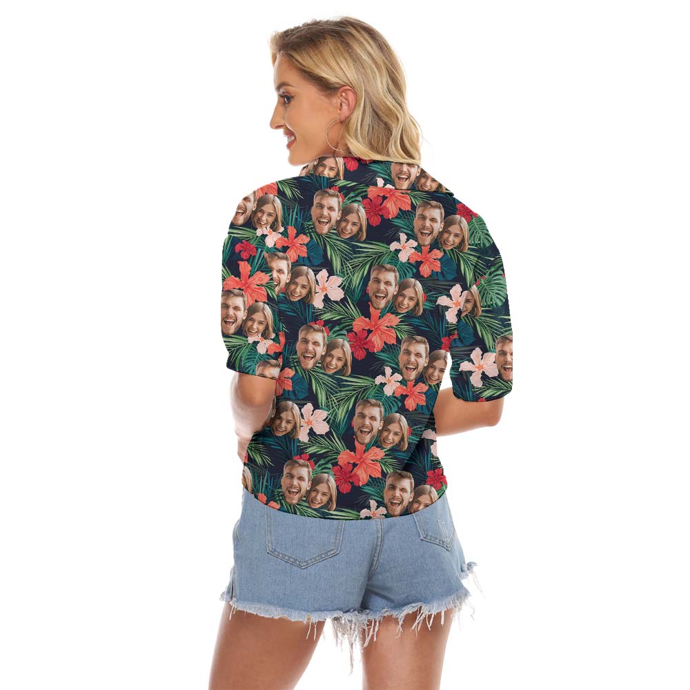Custom 2 Faces Floral And Tropical Button Up Shirt