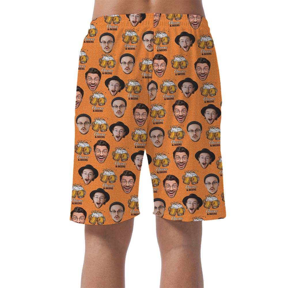 Beer Party Custom Men's Hawaiian Shorts With 2 Faces
