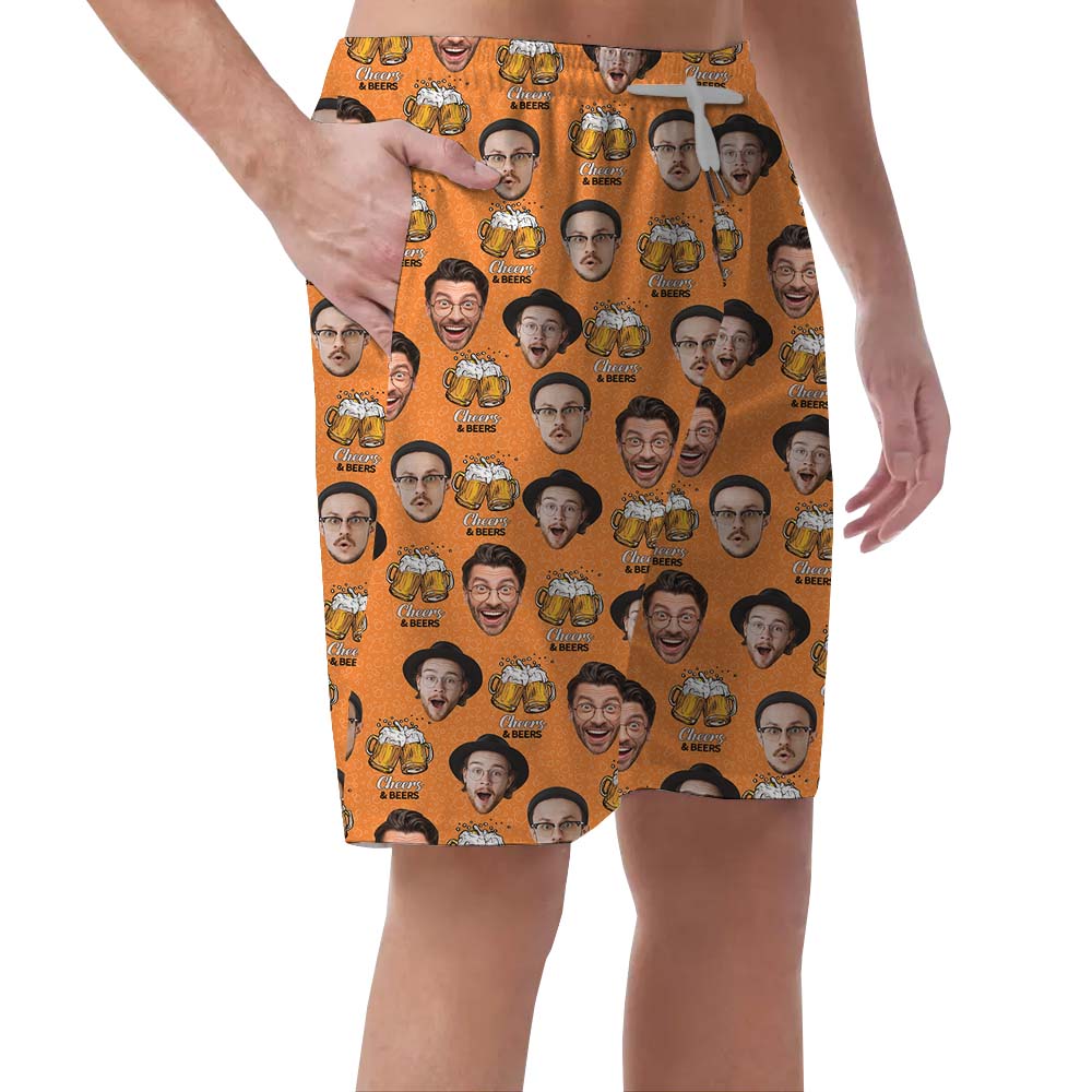 Beer Party Custom Men's Hawaiian Shorts With 2 Faces