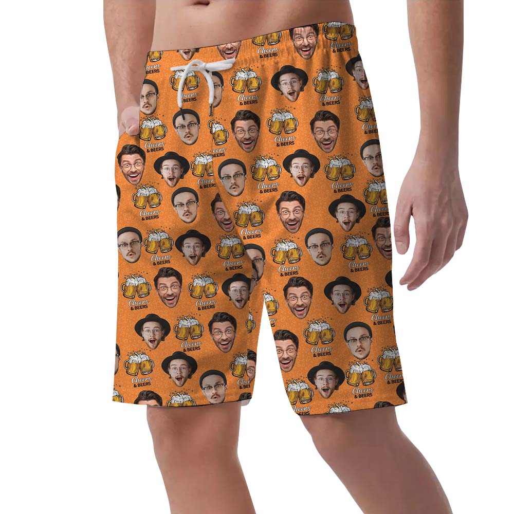 Beer Party Custom Men's Hawaiian Shorts With 2 Faces