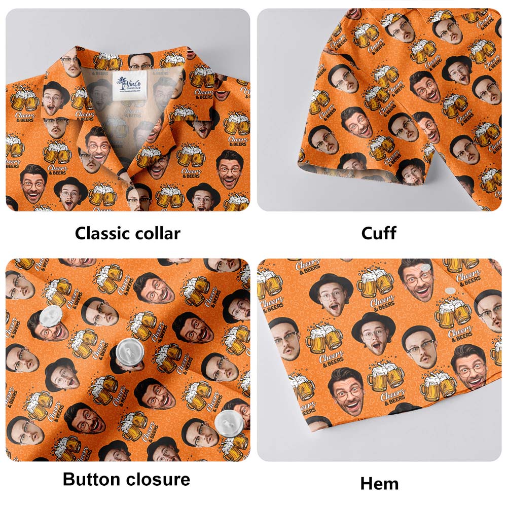 Beer And Cheer Custom Hawaiian Shirt With 2 Faces