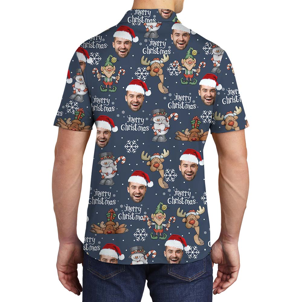Personalized Reindeer Aloha Men's Polo