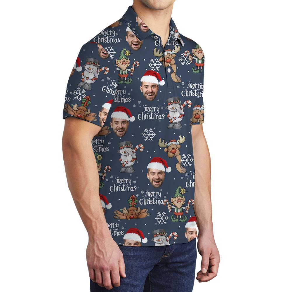 Personalized Reindeer Aloha Men's Polo