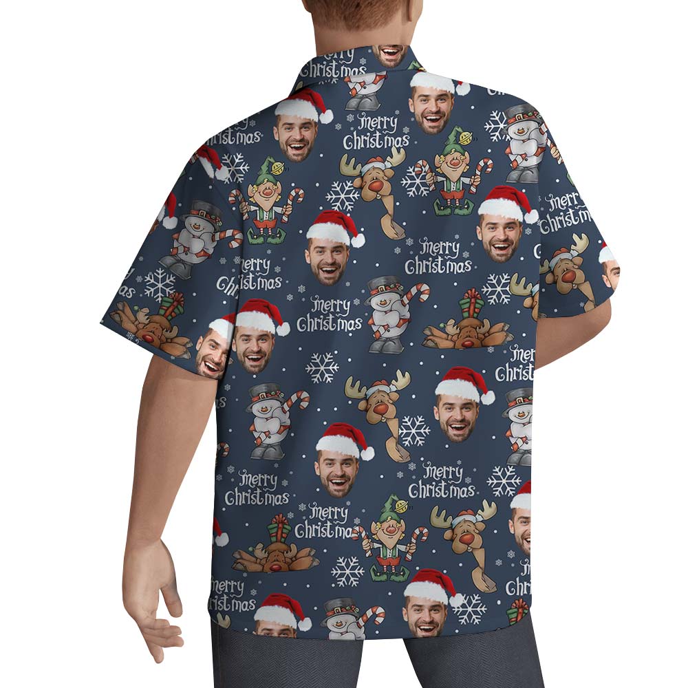 Christmas Reindeer Custom Hawaiian Shirt For Men