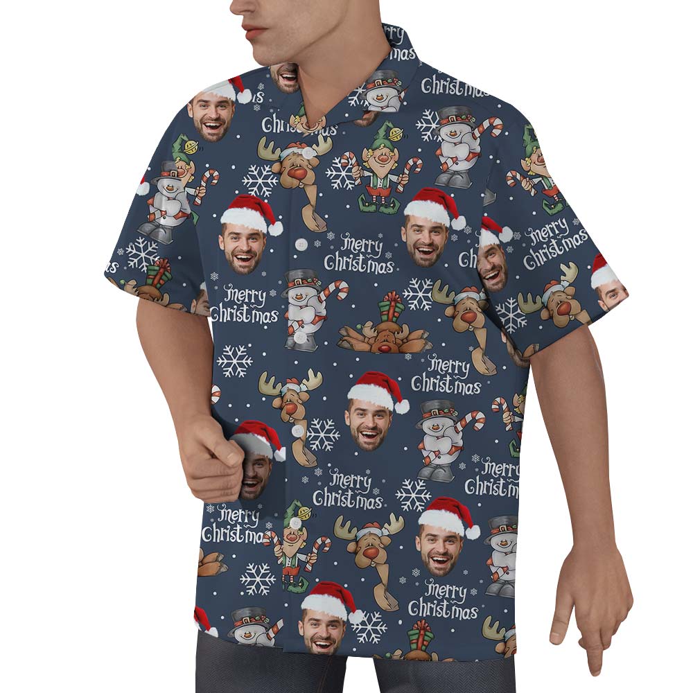 Christmas Reindeer Custom Hawaiian Shirt For Men