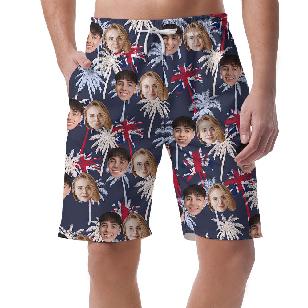American Pride Men's Hawaiian Shorts With Faces - variant image 1