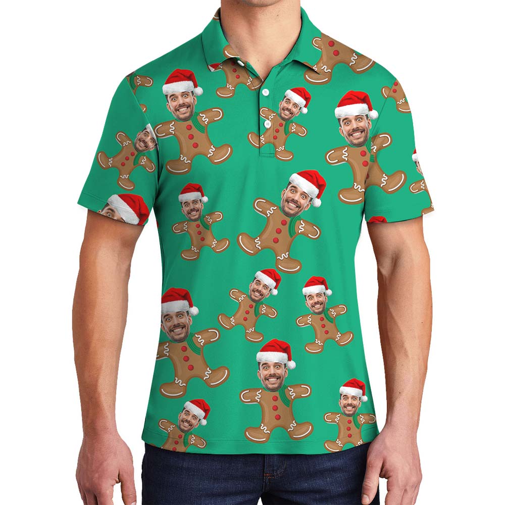 Gingerbread Personalized Aloha Men's Polo Green - variant image 1