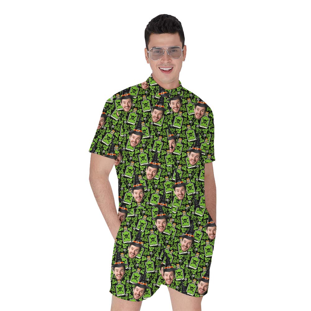 Saint Patrick's Day Custom Face Men's Romper - variant image 1