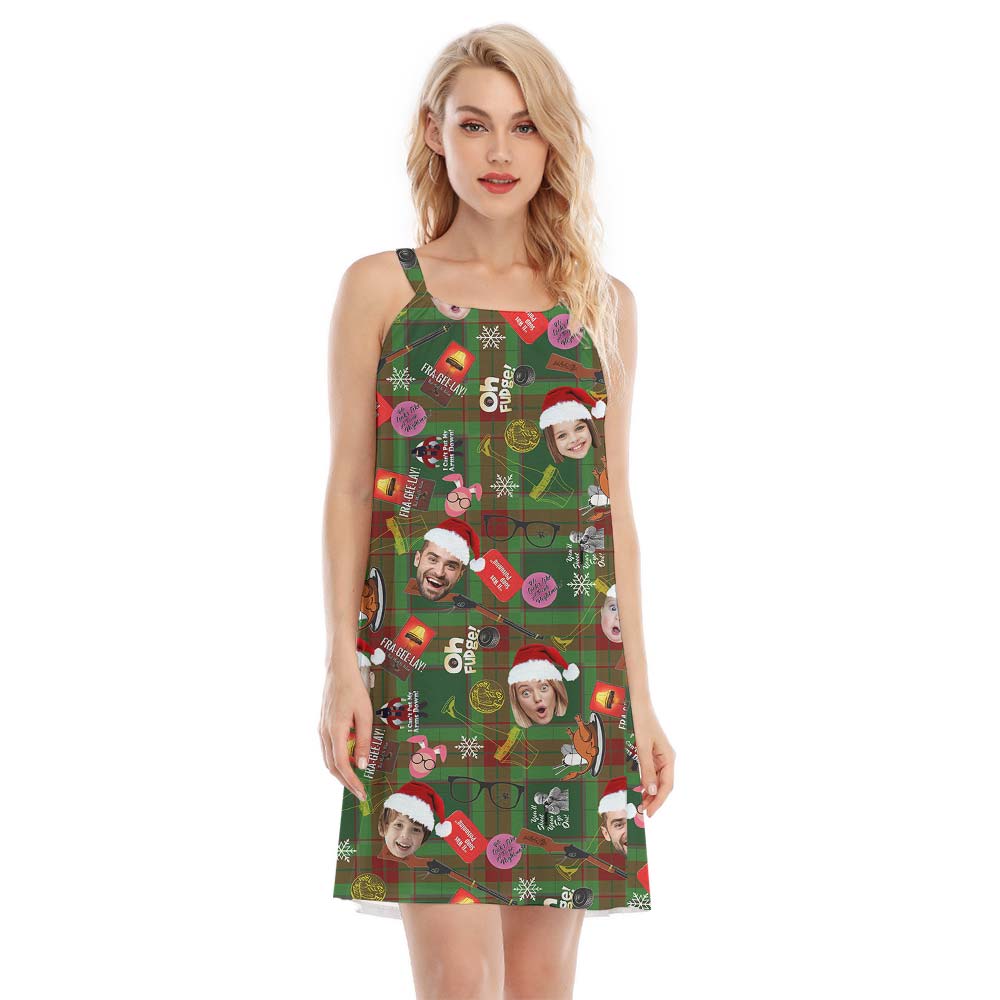Personalized Santa Cami Dress With Multiple Faces - variant image 1