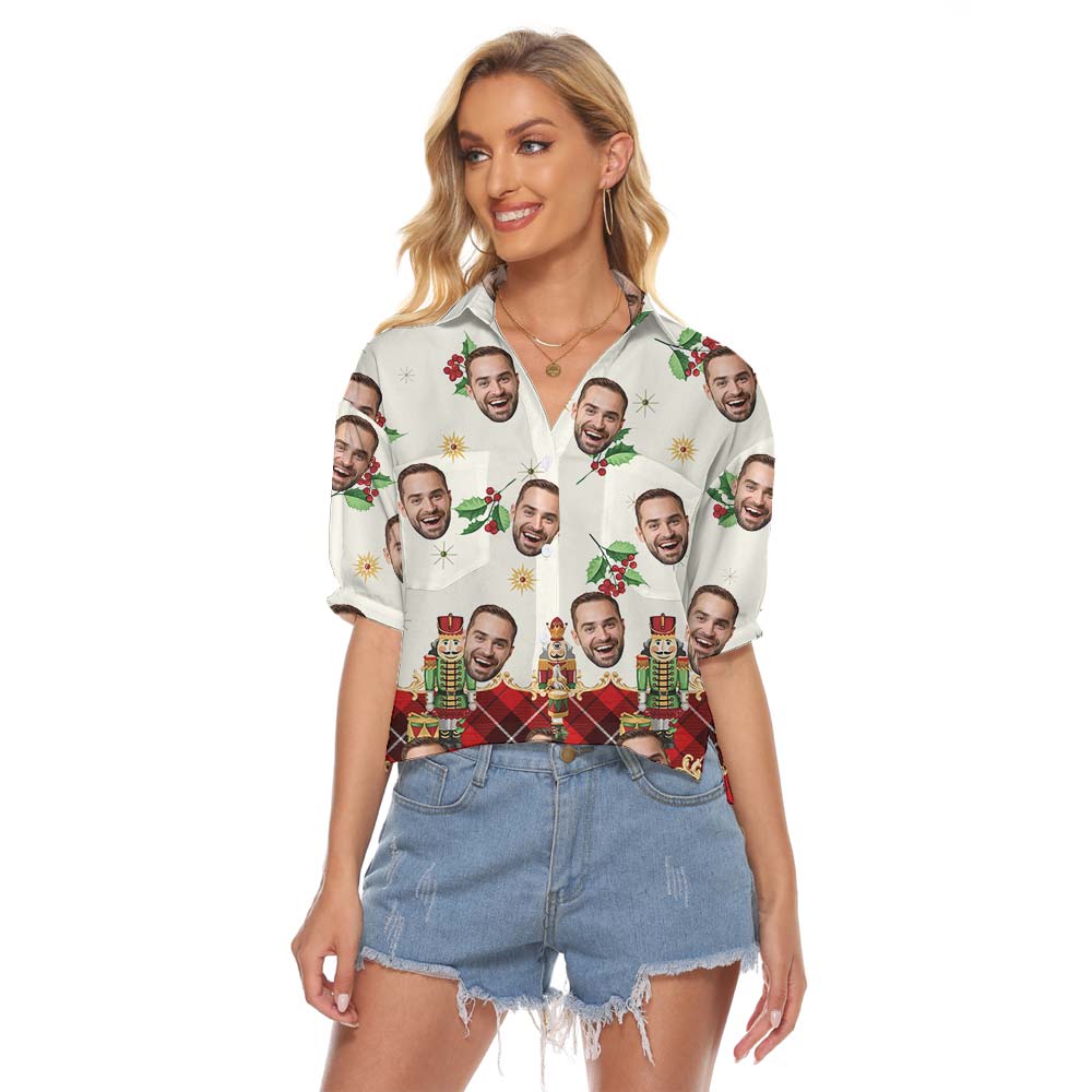 Nutcracker Custom Aloha Women's Cropped Shirt - variant image 1