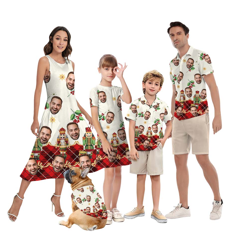 Custom Face Nutcracker Family Hawaiian Matching - variant image 1