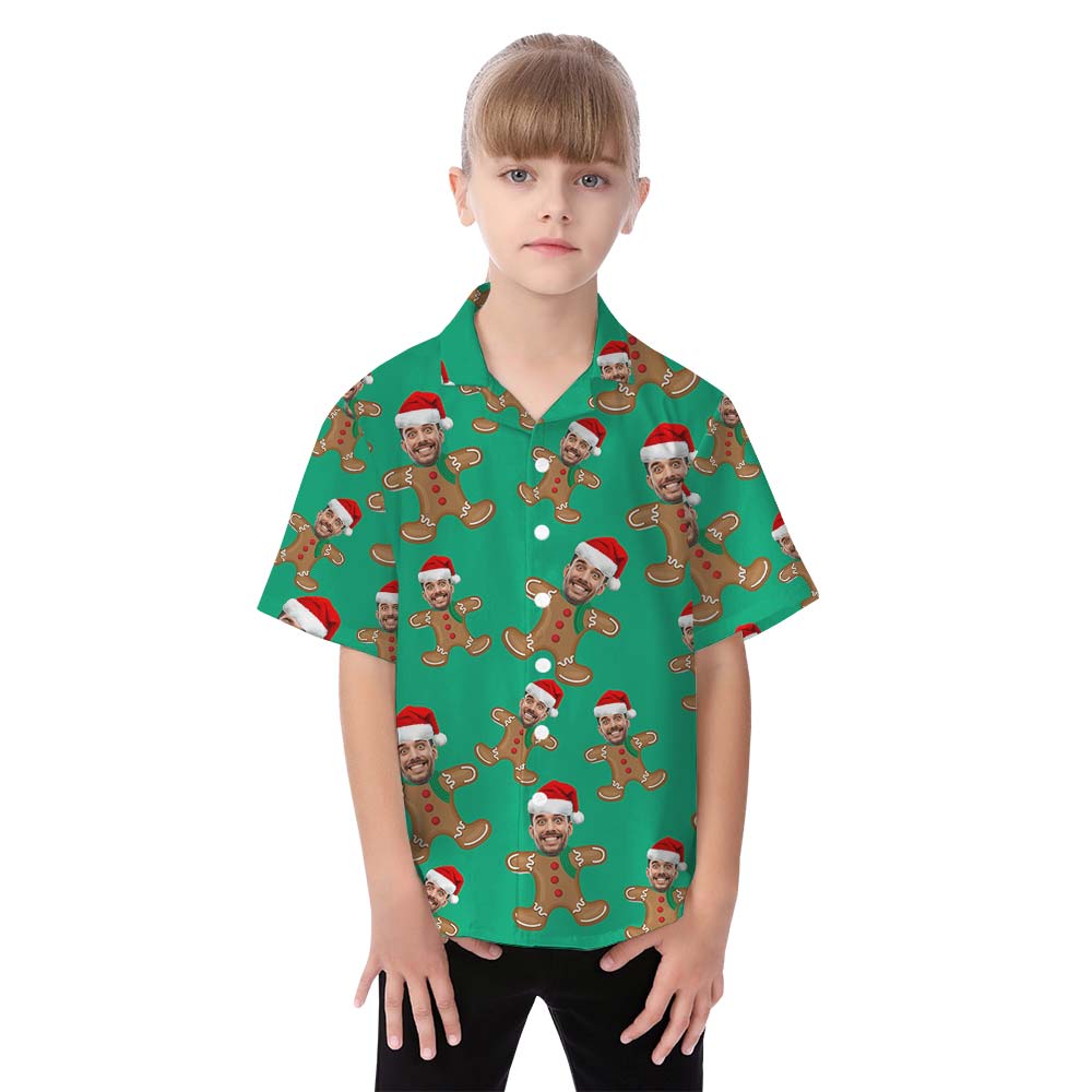 Custom Face Gingerbread Family Hawaiian Matching