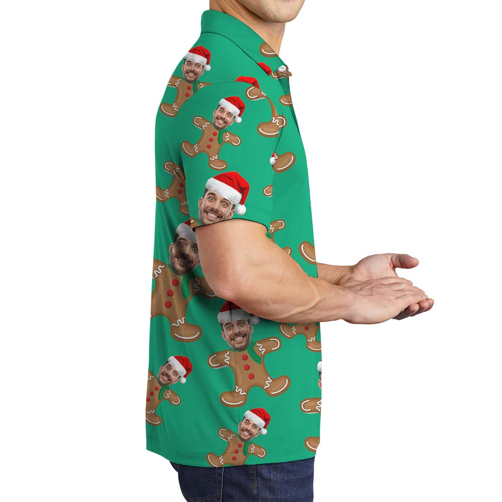 Gingerbread Personalized Aloha Men's Polo Green