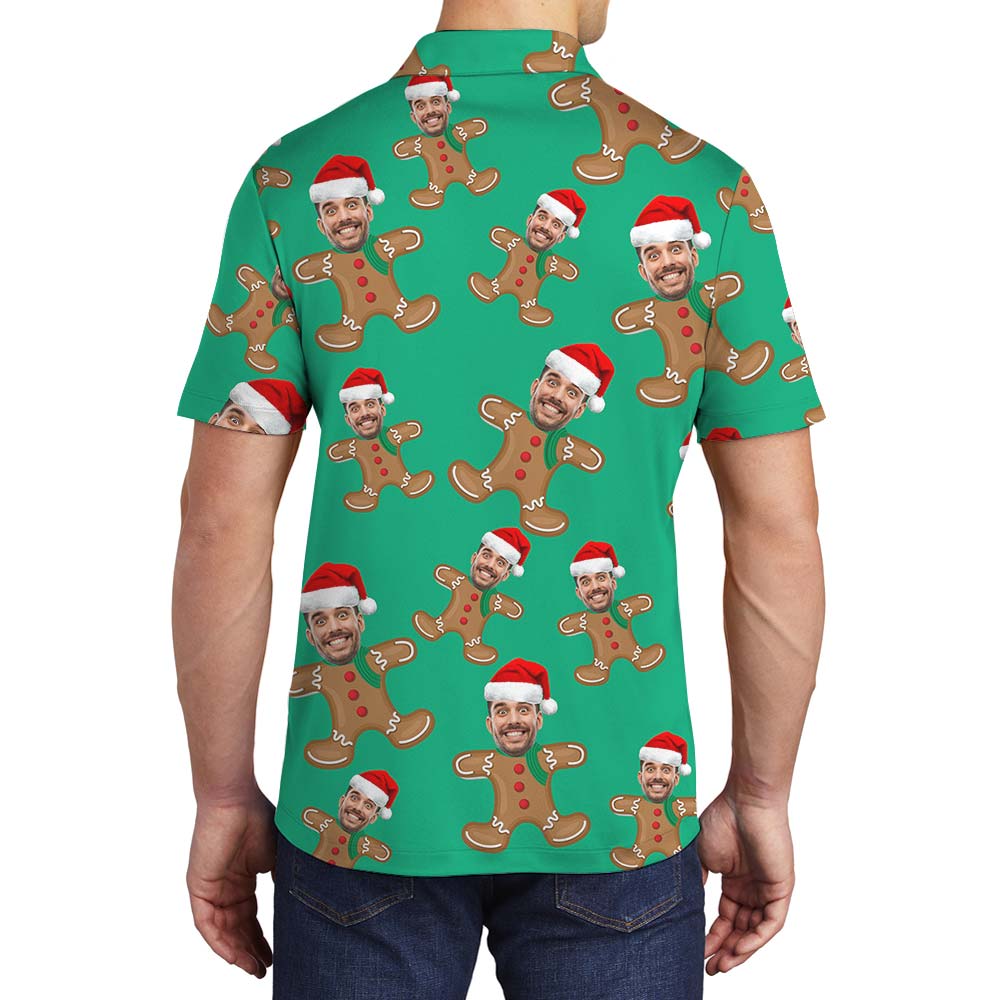 Gingerbread Personalized Aloha Men's Polo Green