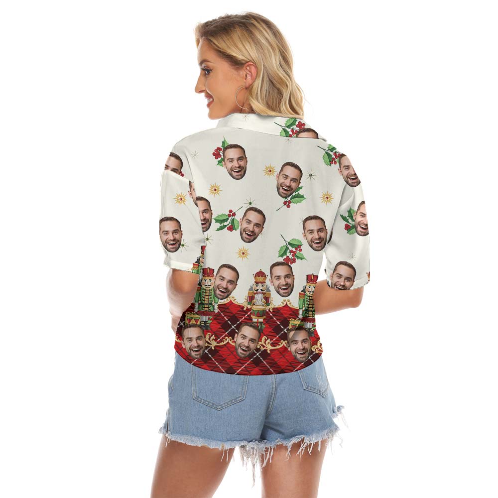 Nutcracker Custom Aloha Women's Cropped Shirt
