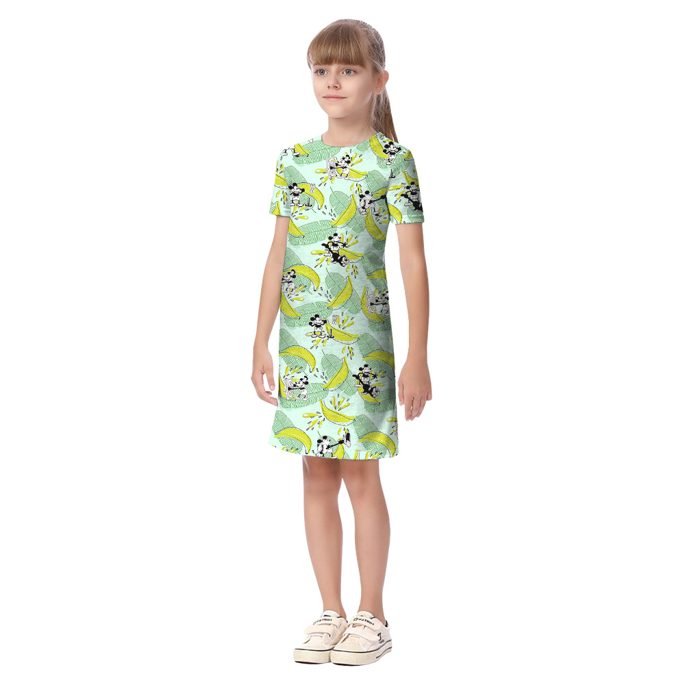 Steamboat Willie Mickey Tropical Banana Matching Family Hawaiian Outfits