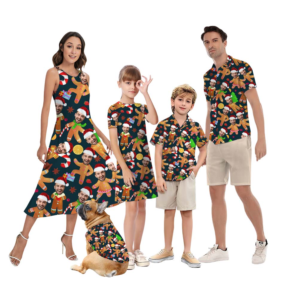 Custom Gingerbread Family Hawaiian Matching - variant image 1