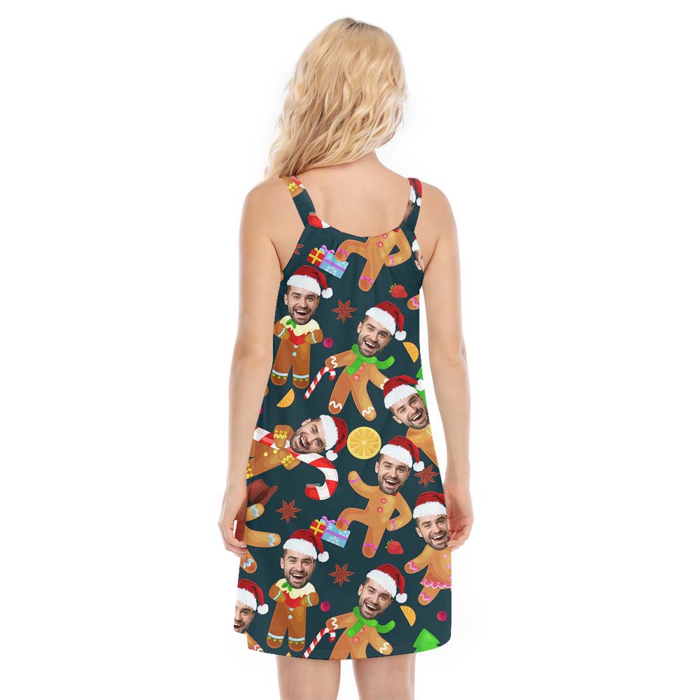 Gingerbread Personalized Hawaiian Cami Dress