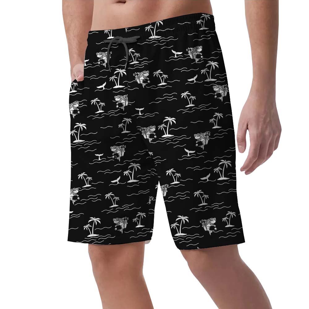 Summer Vacation Of Shark Hawaiian Men's Shorts