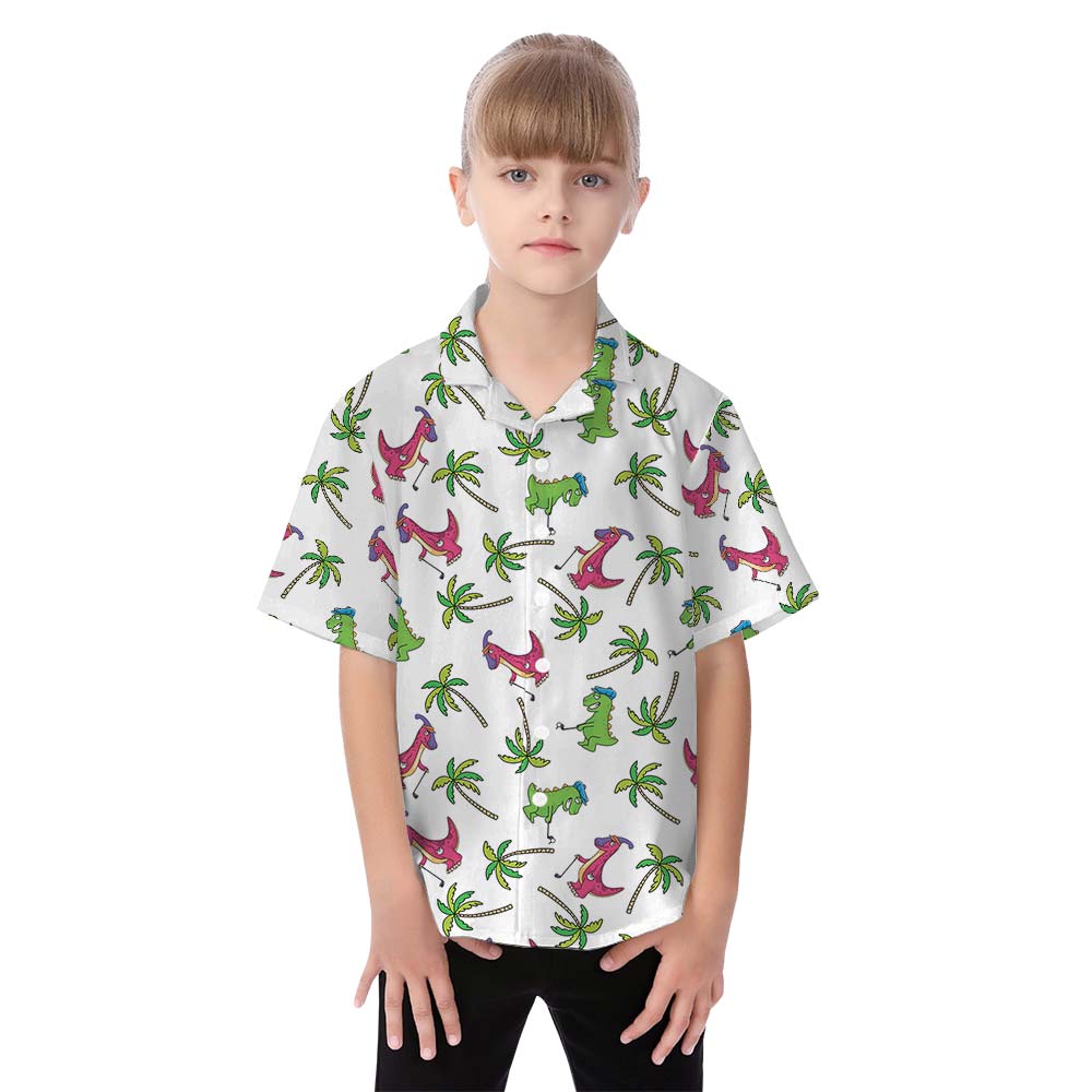 Cute Dinosaur Family Matching Hawaiian Outfits