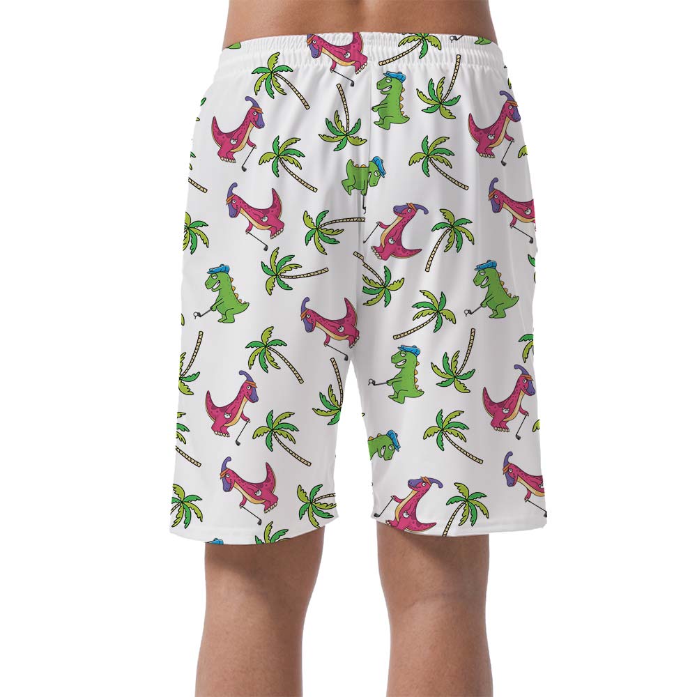 Dinosaur With Golf Hawaiian Short For Men