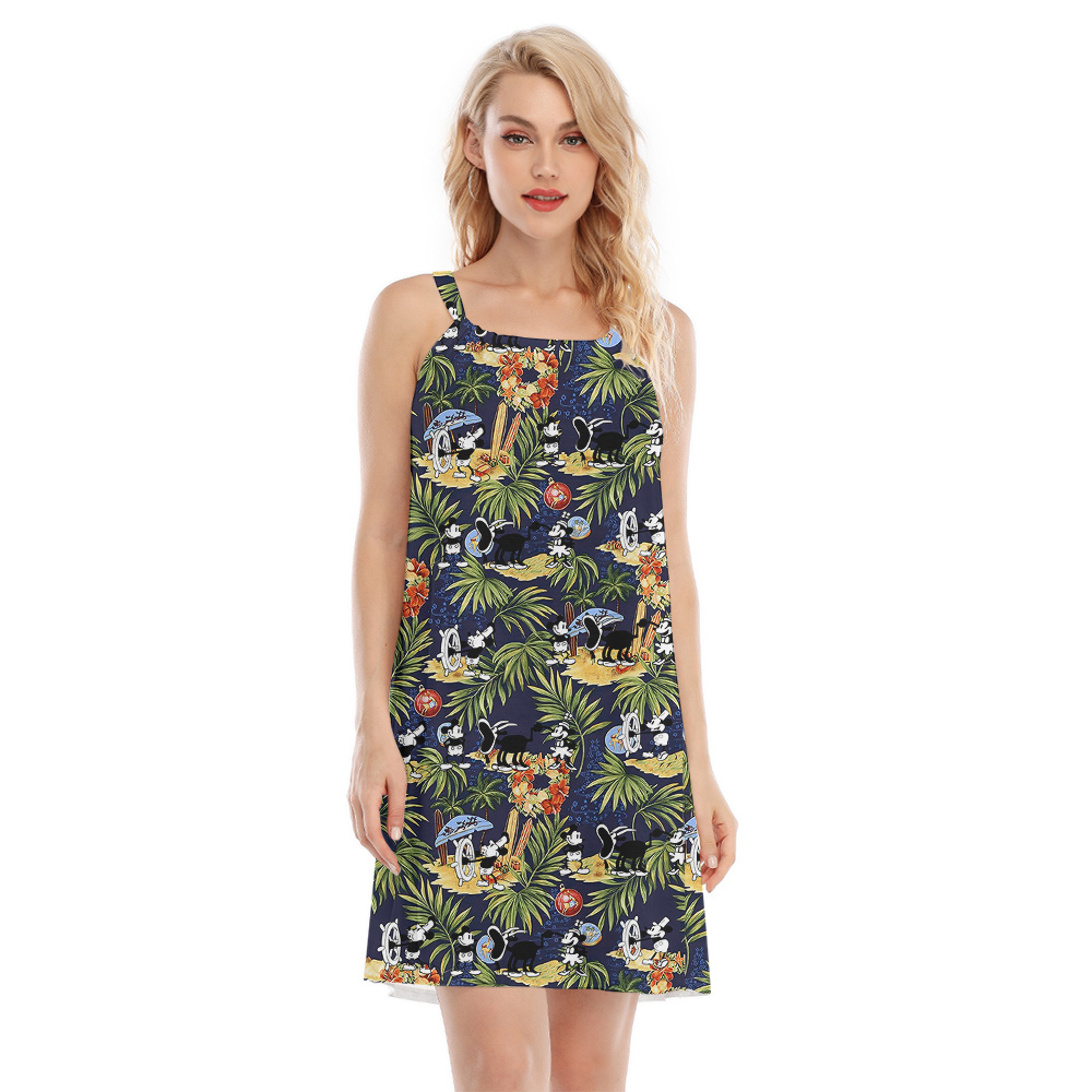 Steamboat Willie Movie Mickey Mouse Tropical Aloha Dress - variant image 1