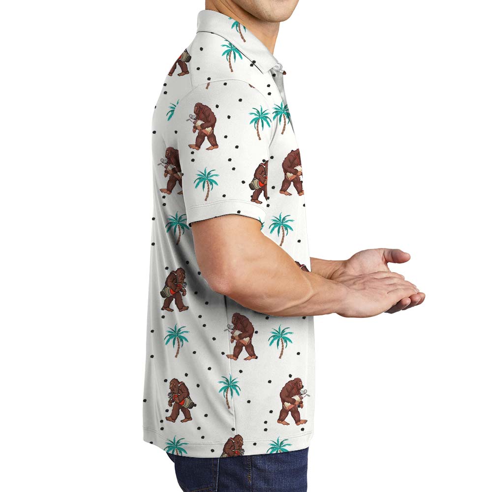 Summer Bigfoot Polo Hawaiian Shirt For Men