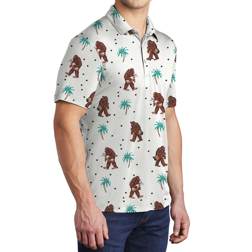 Summer Bigfoot Polo Hawaiian Shirt For Men