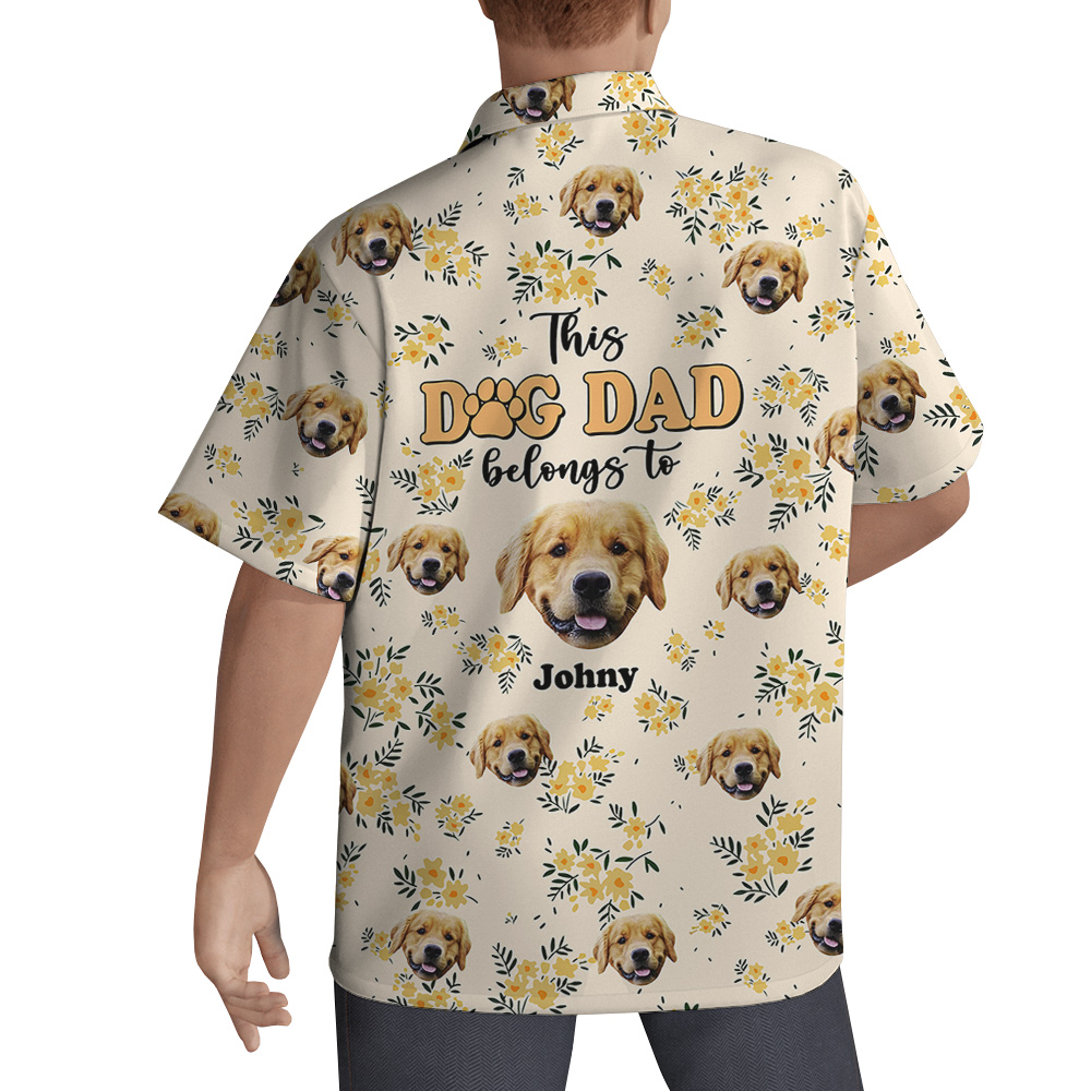 Dog Dad Custom Dog Face On Hawaiian Shirt for Men - variant image 1