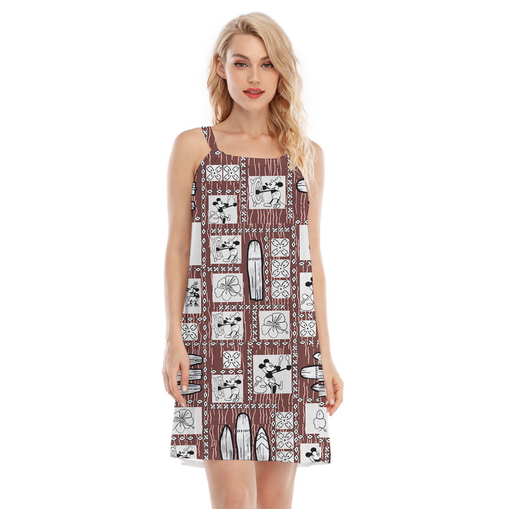 Cute Mickey Steamboat Willie Classic Aloha Cami Dress - variant image 1