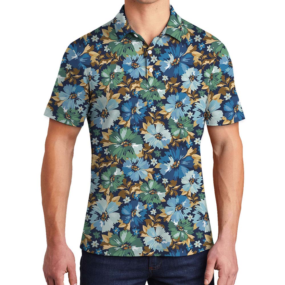 Flower Hawaiian Summer Time Polo Men - variant image 1