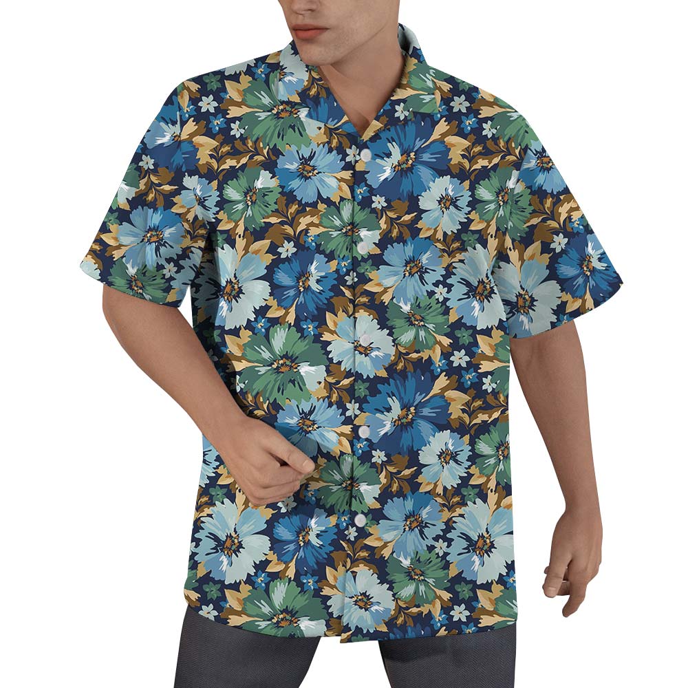 Hawaiian Summer Vacation Flower Shirt Men - variant image 1